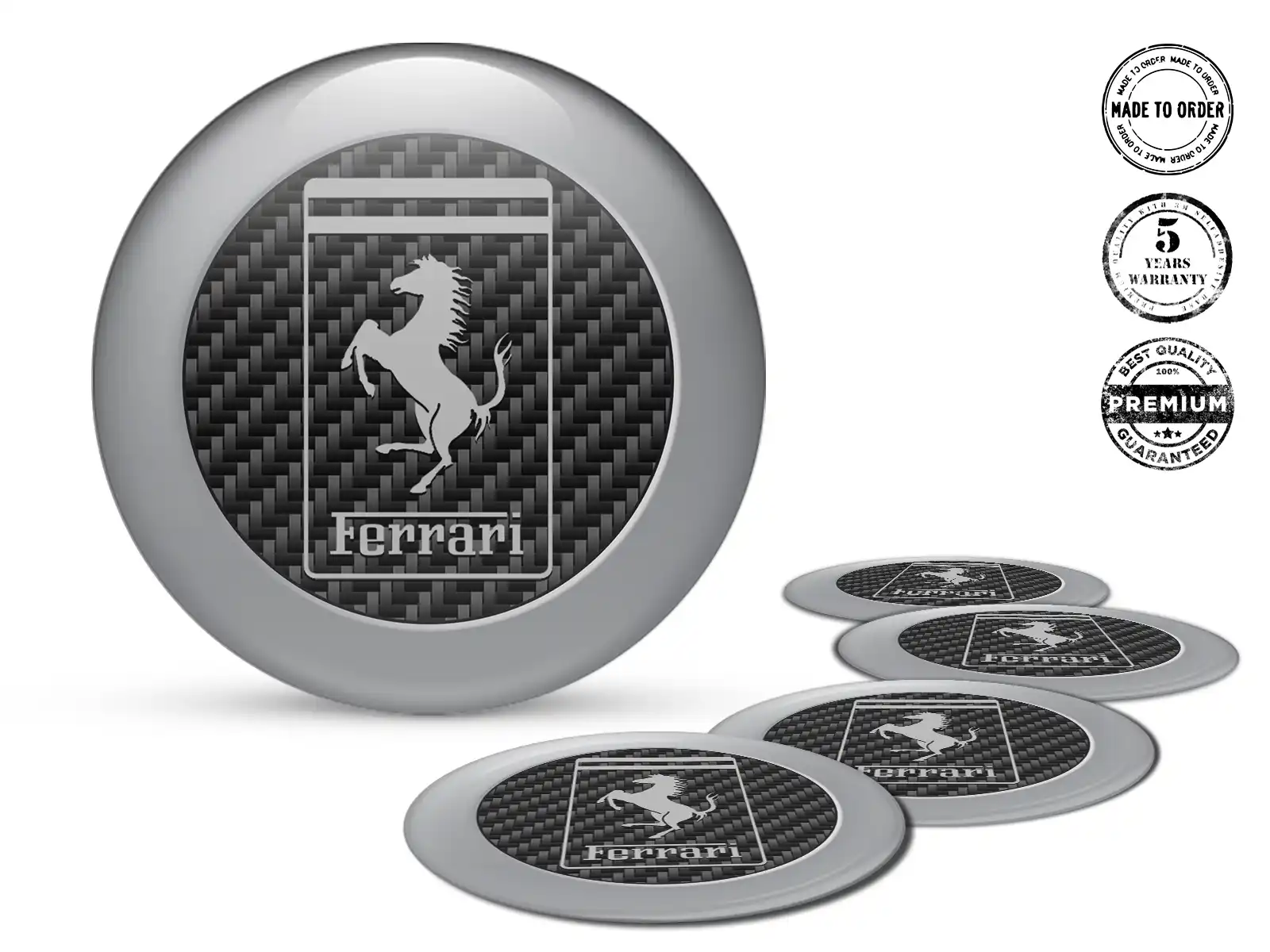 Ferrari Calcomanías de Aro Edición Pegatinas Silicona Custom